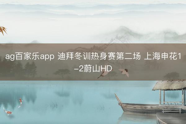 ag百家乐app 迪拜冬训热身赛第二场 上海申花1-2蔚山HD