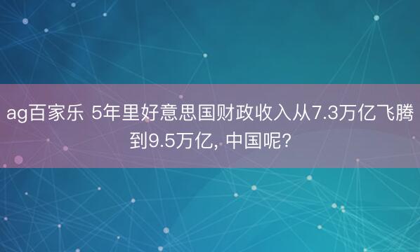 ag百家乐 5年里好意思国财政收入从7.3万亿飞腾到9.5万亿, 中国呢?