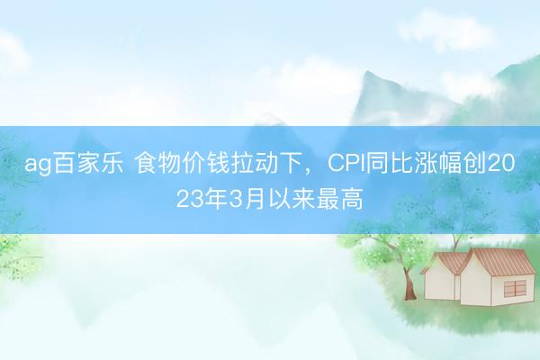 ag百家乐 食物价钱拉动下，CPI同比涨幅创2023年3月以来最高