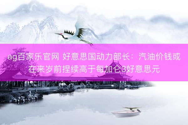 ag百家乐官网 好意思国动力部长：汽油价钱或在来岁前捏续高于每加仑3好意思元