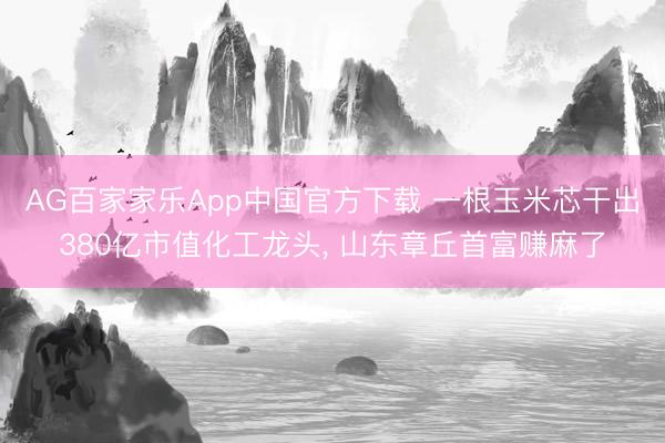 AG百家家乐App中国官方下载 一根玉米芯干出380亿市值化工龙头， 山东章丘首富赚麻了